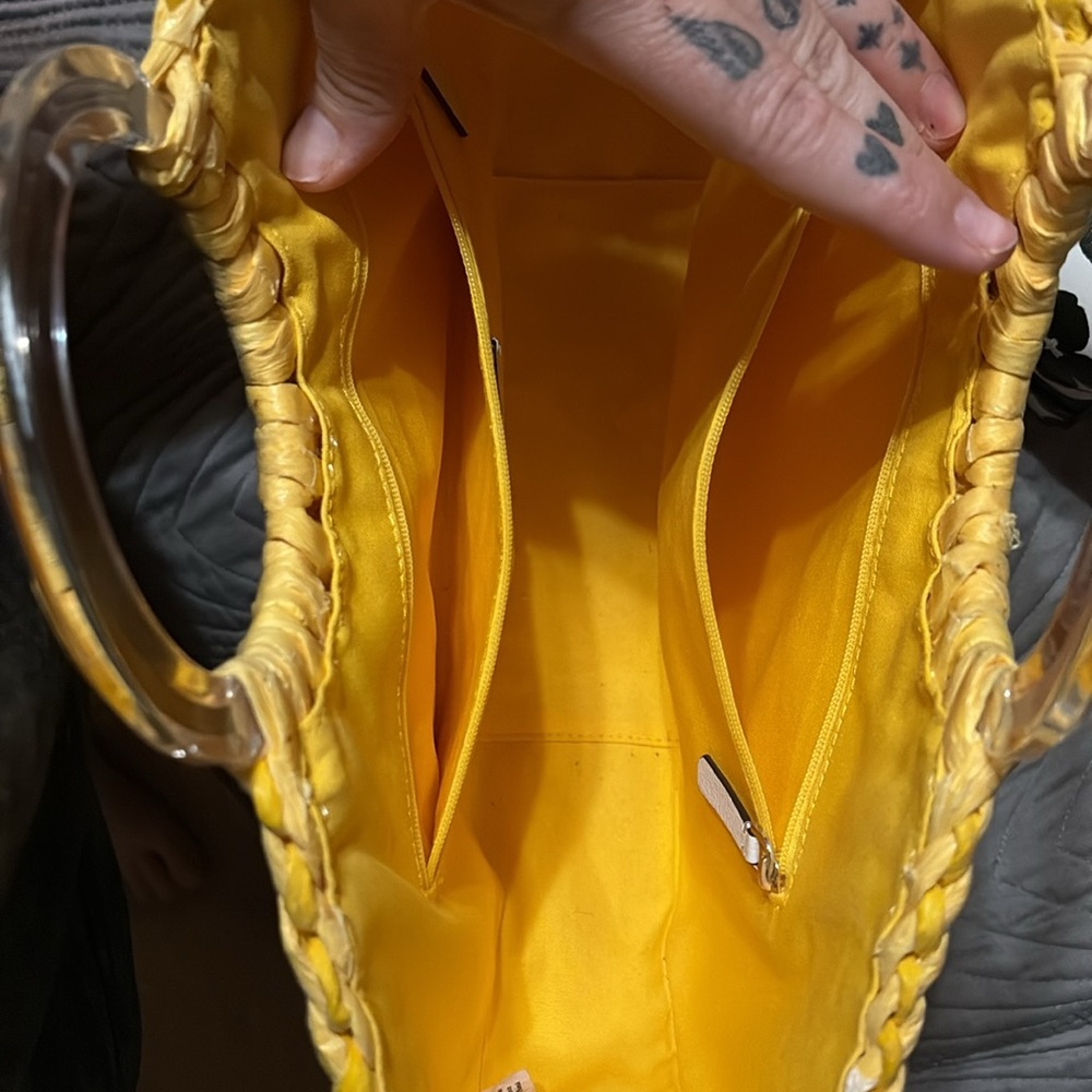 Kate Spade Yellow and White Tote Bag - Picture 4 of 4